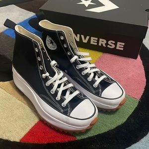 converse run star hike hi black/ size men’s 11